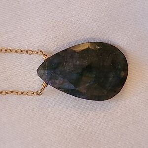 Onyx Teardrop Necklace